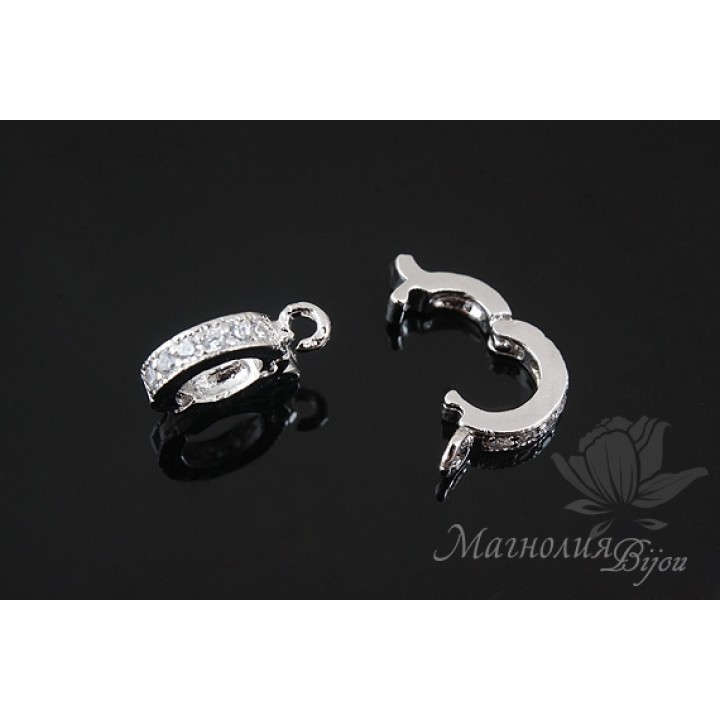 Бейл "Круглый малый", родиевое покрытие