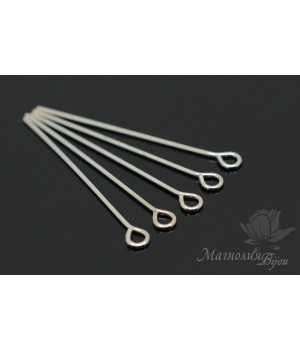 Пины с колечком 30:0,7мм, род.покрытие, 10 штук