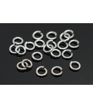 Колечки соединительные 5мм(толщина 1мм), род. покрытие, 2 грама