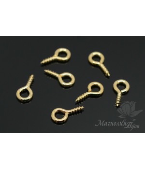 Штифты винтовые, позолота 16 карат