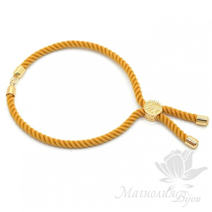 Регулируемая основа для браслета "Золотая", позолота