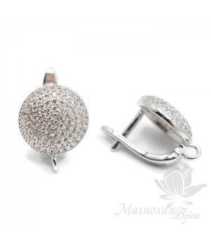 Швензы "Пуговка большая 12мм", цвет платина