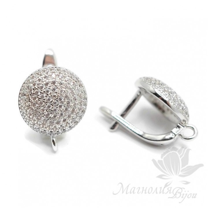 Швензы "Пуговка большая 12мм", цвет платина