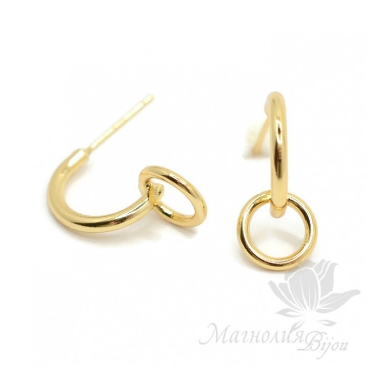 ПУССЕТЫ "Deco", позолота 18 карат