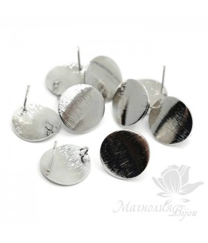 Ппуссеты "Круги фактурные", цвет платина