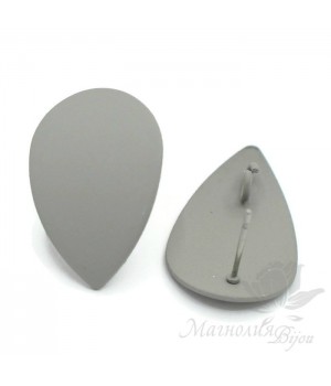 ШВЕНЗЫ гвоздики "Капля серая", с силиконовым напылением