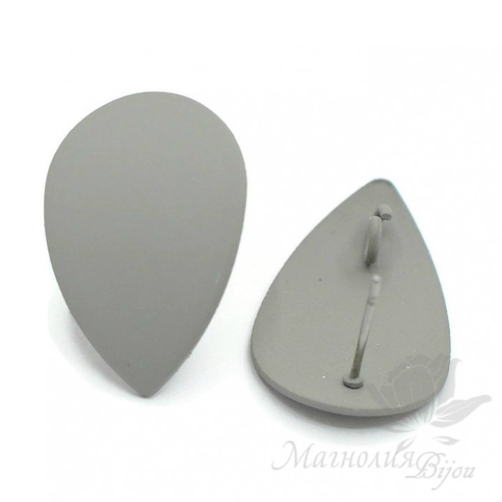 ШВЕНЗЫ гвоздики "Капля серая", с силиконовым напылением