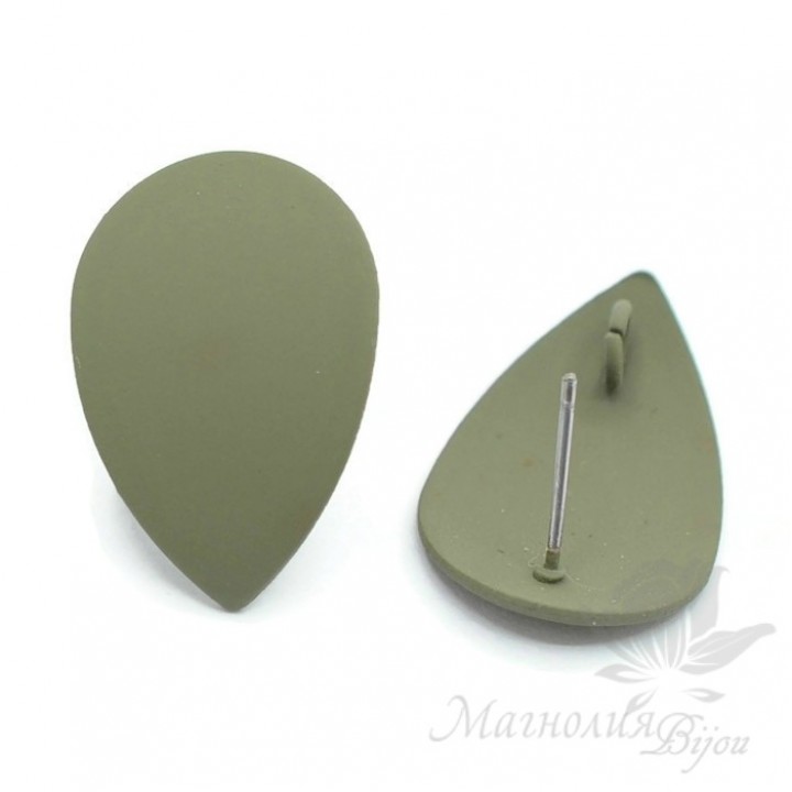 Швензы-гвоздики "Капля хаки", с силиконовым напылением