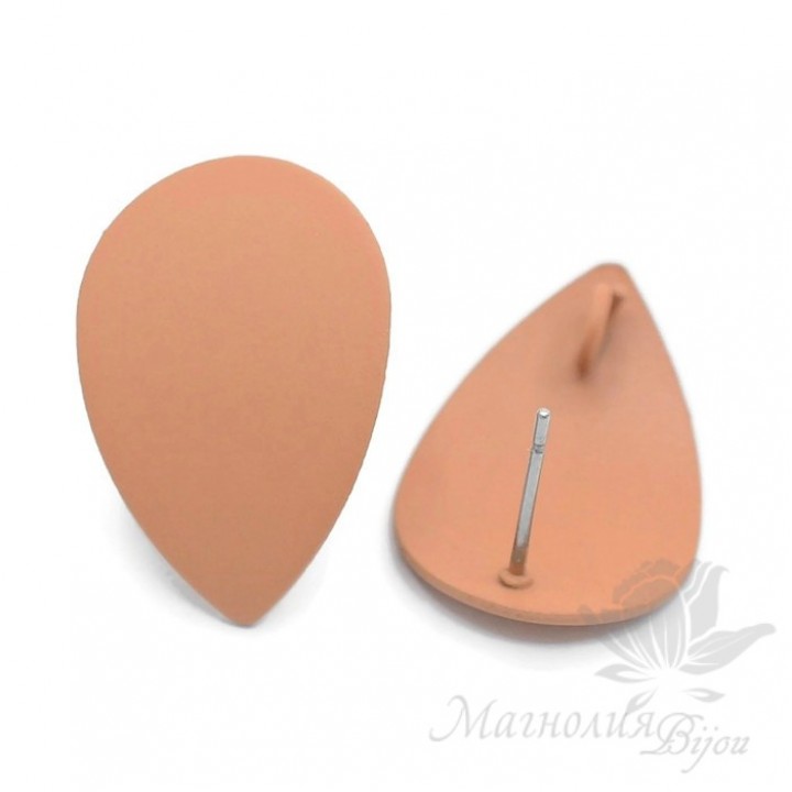 ШВЕНЗЫ гвоздики "Капля терракотовая", с силиконовым напылением