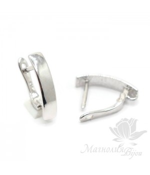 Швензы "Полоска", цвет платина