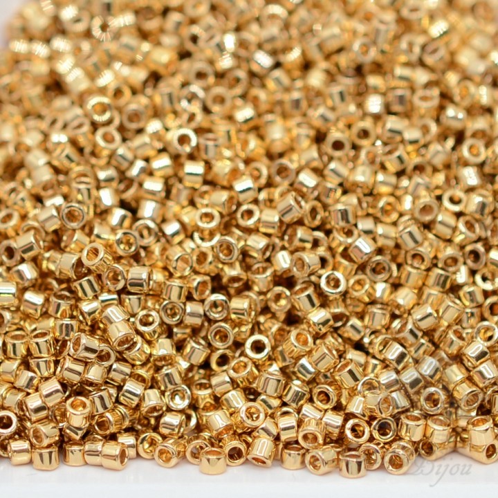 Бисер Delica DB034 Light Gold Plated 24K, 5 грамм