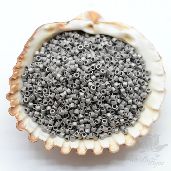 Бисер Delica DB321 Matte Nickel Plated, 5 грамм