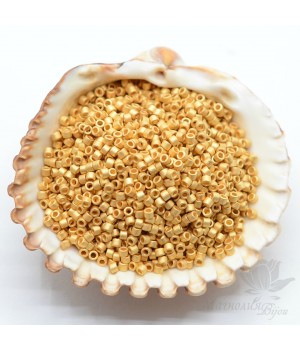 Бисер Delica DB331 Matte Met. Yellow Gold 24K, 5 грамм