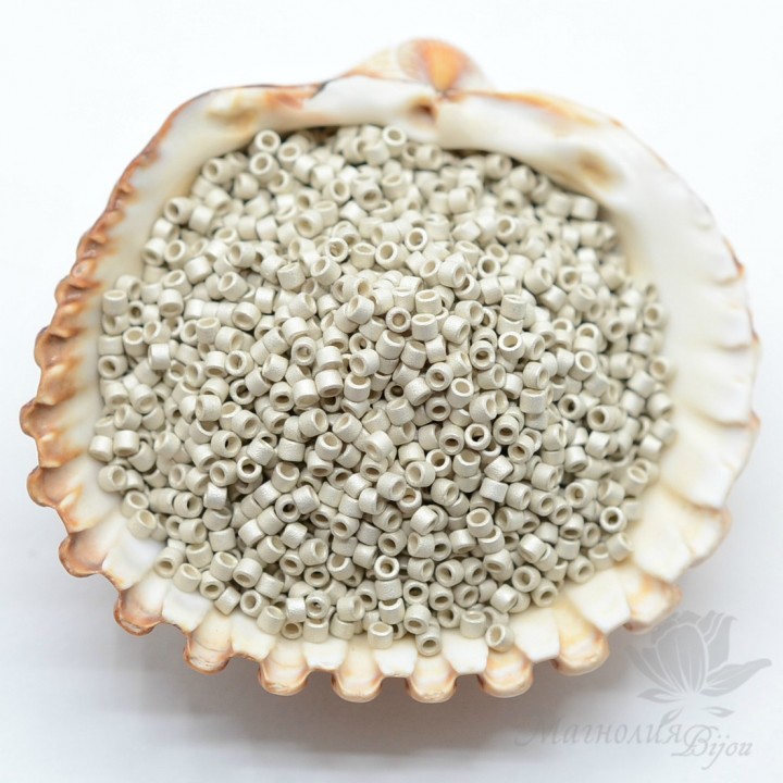 Бисер Delica DB335 Matte Galvanized Silver, 5 грамм