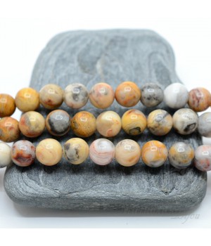 Крейзи-агат(кружевной) 8мм, 10 штук