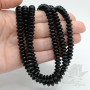 Чёрный агат рондель 8 : 4мм, 10 штук