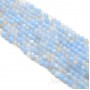 Голубой агат(сапфирин), 4мм, нить(85 бусин)