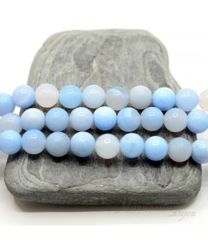 Голубой агат(сапфирин), 8мм, 10 штук