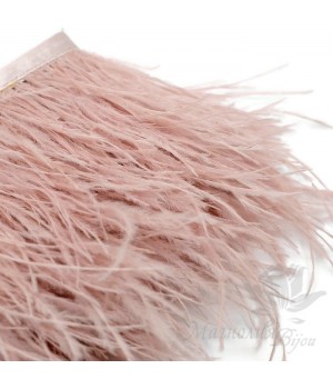 Перья страуса на ленте Royal Pink, 10см