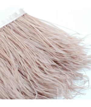 Перья страуса на ленте  Ash Rose, 10см