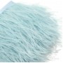 Перья страуса на ленте  Light Blue, 10см
