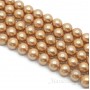 Жемчуг Майорка, темно-золотистый 10мм, полная нить(40 бусин)