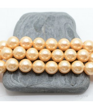 Жемчуг Майорка, золотистый 10мм, 5 штук