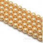 Жемчуг Майорка, золотистый 10мм, полная нить(40 бусин)