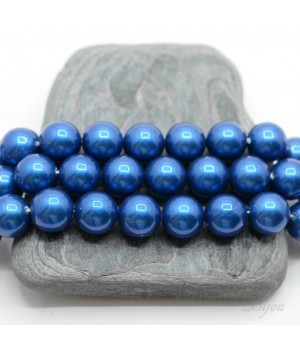 Жемчуг Майорка, королевский синий 10мм, 5 штук