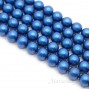 Жемчуг Майорка, королевский синий 10мм, полная нить(40 бусин)