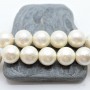 Жемчуг Майорка ivory фактурный 14мм, 2 штуки