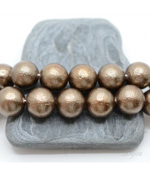 Жемчуг Майорка кофейный фактурный 14мм, 2 штуки Жемчуг Майорка кофейный фактурный 14мм, 2 штуки