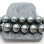 Жемчуг Майорка темно-серый фактурный 14мм, 2 штуки