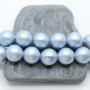 Жемчуг Майорка голубой фактурный 14мм, 2 штуки