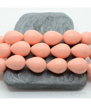 Жемчуг Майорка 12 : 16мм капля, лососевый