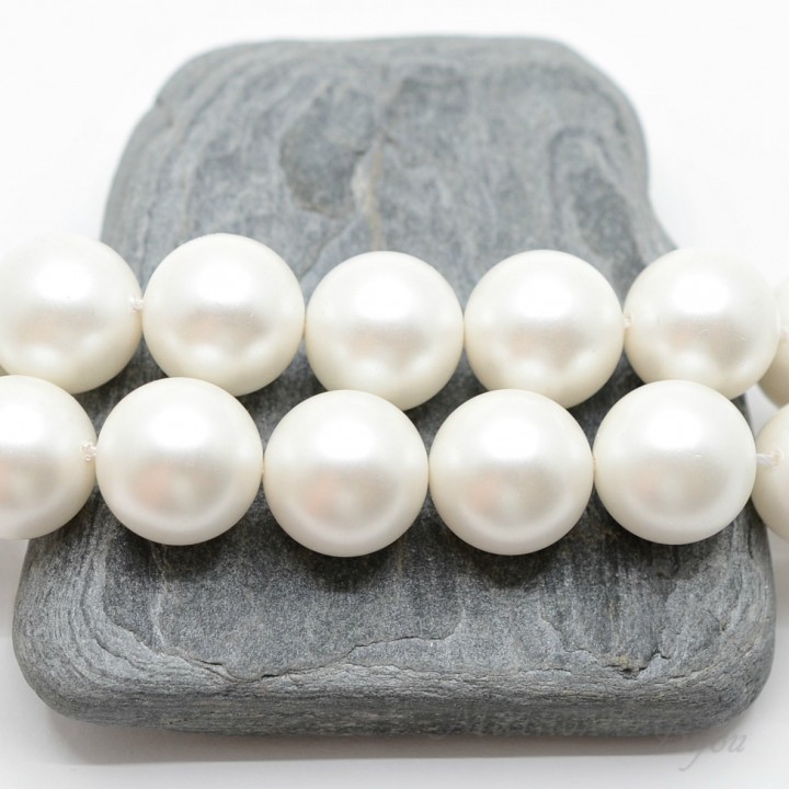 Жемчуг Майорка, белый 14мм, 2 штуки