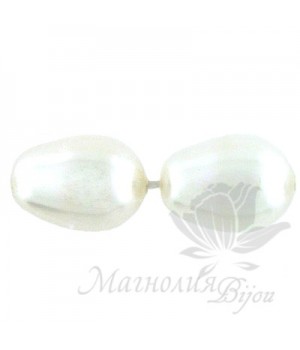 Жемчуг Swarovski 11:8мм White(650), 1 штука