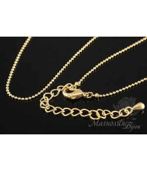 ГОТОВАЯ ЦЕПОЧКА "Перлина", позолота 16 карат матовая