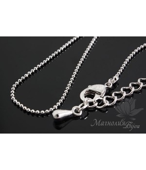 ГОТОВАЯ ЦЕПОЧКА "Перлина", родиевое покрытие 