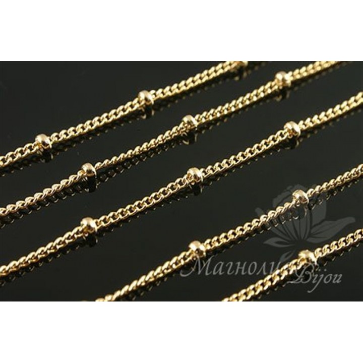 ЦЕПОЧКА "Сатурно", 50см позолота 16 карат