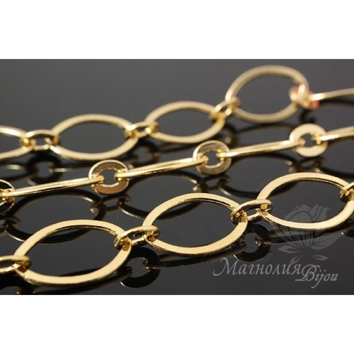 ЦЕПОЧКА "Комбо" 50см, позолота 16 карат