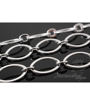 ЦЕПОЧКА "Комбо" 50см, родиевое покрытие