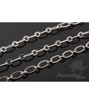 ЦЕПОЧКА "Картье" 50см, родиевое покрытие