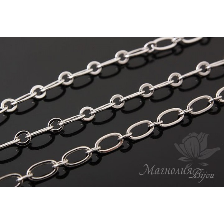 ЦЕПОЧКА "Картье" 50см, родиевое покрытие