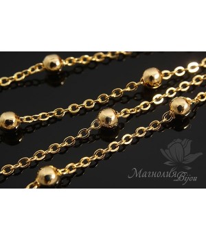 ЦЕПОЧКА "Сатурно 3,5мм" 50см, позолота 16 карат