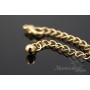 Карабинчик с удлинительной цепочкой, позолота 14 карат