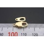 Карабин с петелькой 14мм, позолота 14 карат