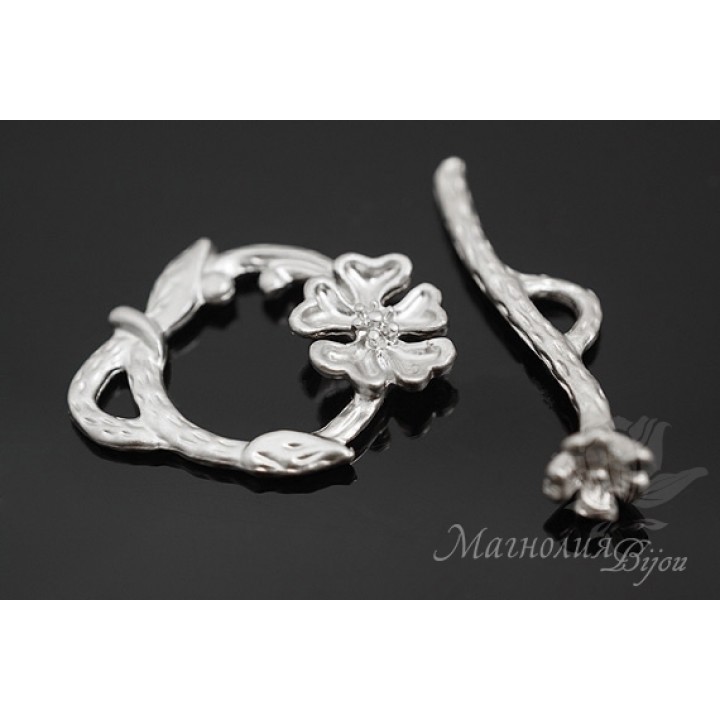 Тогл "Flower", родиевое покрытие