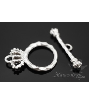 Тогл "Корона", родиевое покрытие