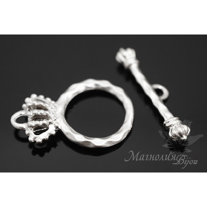 Тогл "Корона", родиевое покрытие